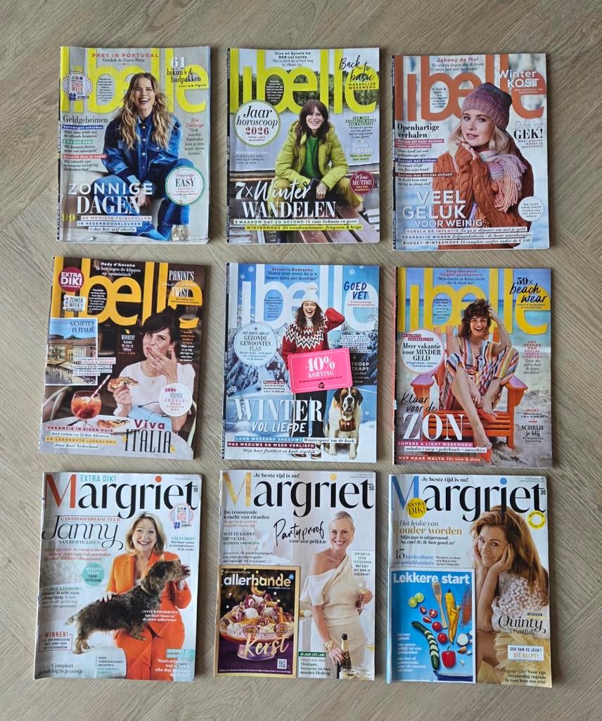 14 tijdschriften Libelle en Margriet, Boeken, Tijdschriften en Kranten, Ophalen of Verzenden, Gelezen, Damesbladen
