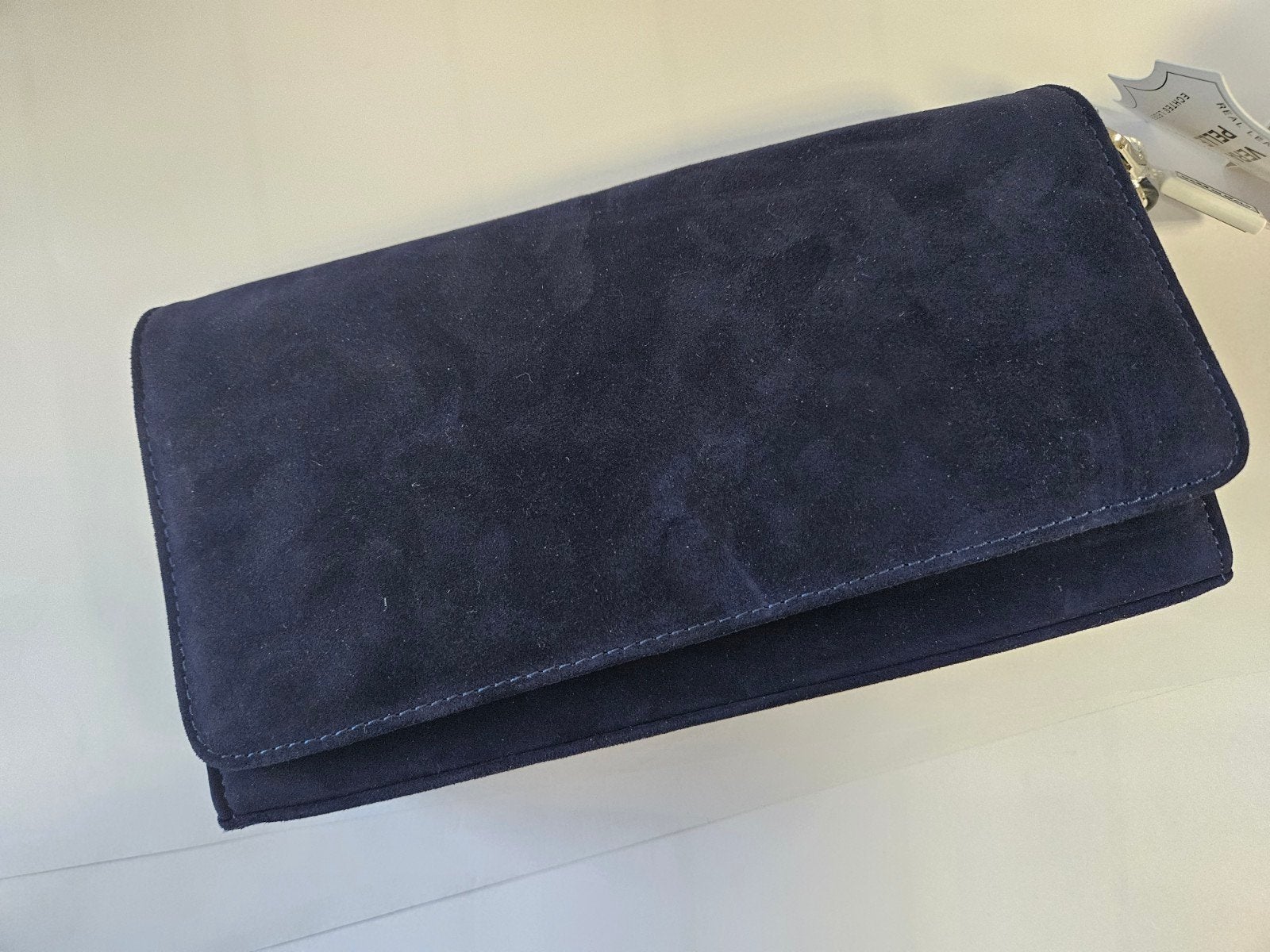 Peter Kaiser pump (37,5) en clutch - suède donker blau, -, -, Ophalen of Verzenden, Zo goed als nieuw