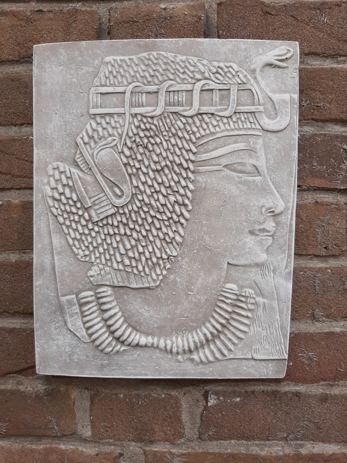 Amenhotep III wanddecoratie betonnen beeld tuinbeeld beton, Ophalen of Verzenden