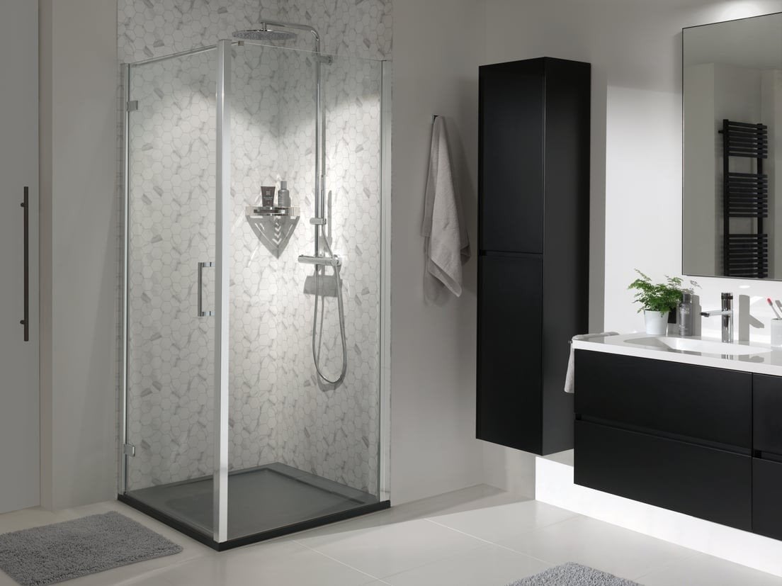 (Nieuw) Luca Varess Nona douchecabine 90 x 90, met draaideur, Ophalen, Nieuw, Chroom, Douche