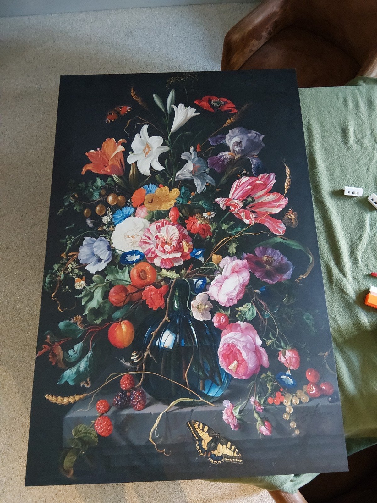 Dibond schilderij 115 X 75cm - Vase of flowers, Ophalen