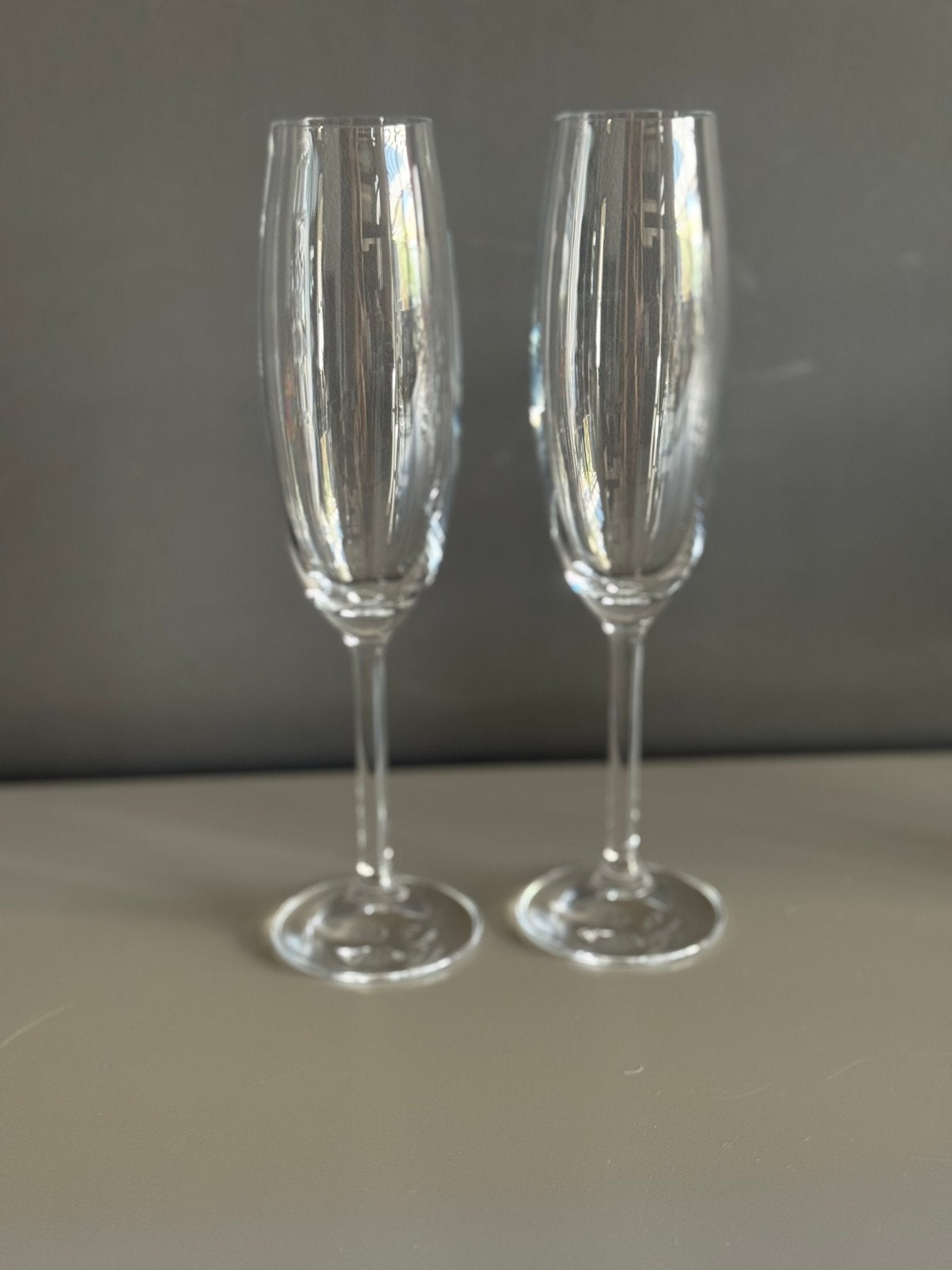 Champagneglazen 2 stuks, Ophalen of Verzenden, Zo goed als nieuw, Overige typen