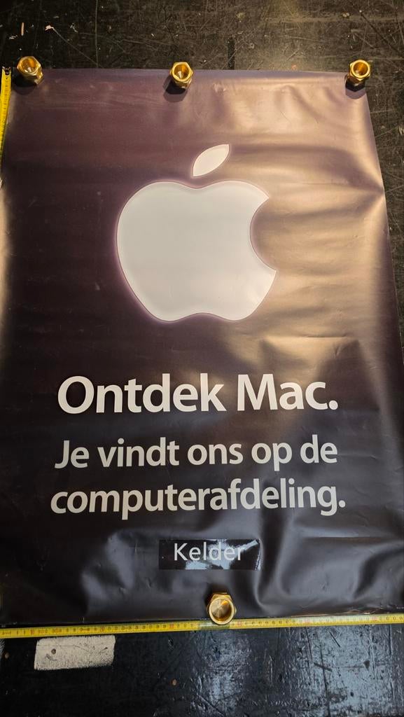 Origineel Apple dealer poster "Ontdek Mac", Ophalen of Verzenden, Apple
