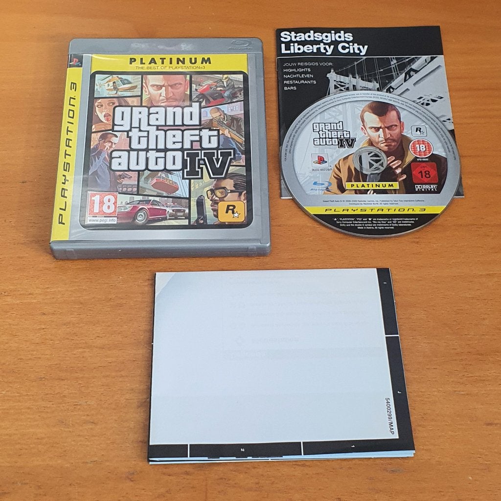 PS3 | Grand Theft Auto IV met POSTER MAP | GTA IV, Avontuur en Actie, Gebruikt, Vanaf 18 jaar, 1 speler