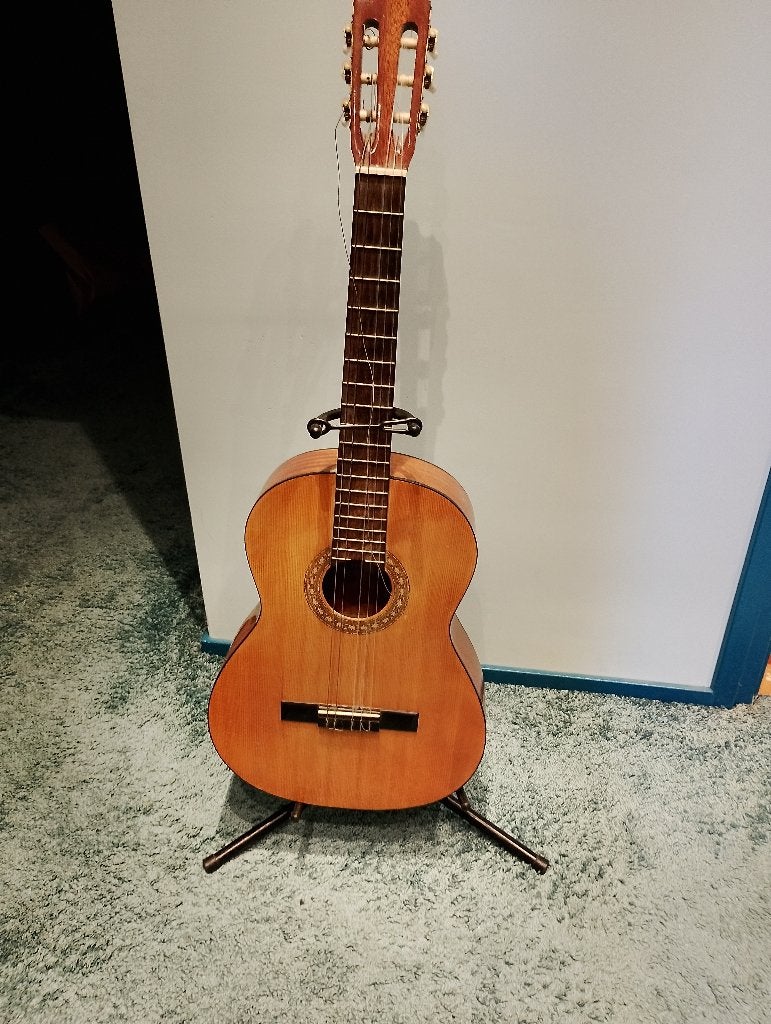 Akoestische gitaar PM: F N49S instapmodel+capo, Ophalen, Gebruikt, Klassieke of Spaanse gitaar