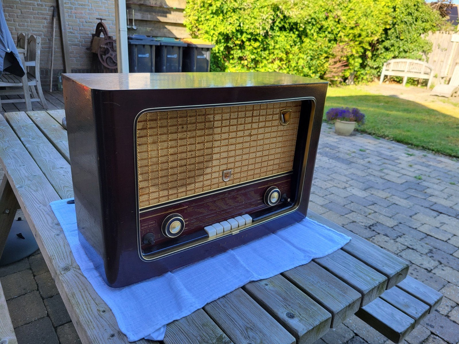 philips buizenradio - Jaren '50 vintage, Ophalen, Gebruikt, Radio