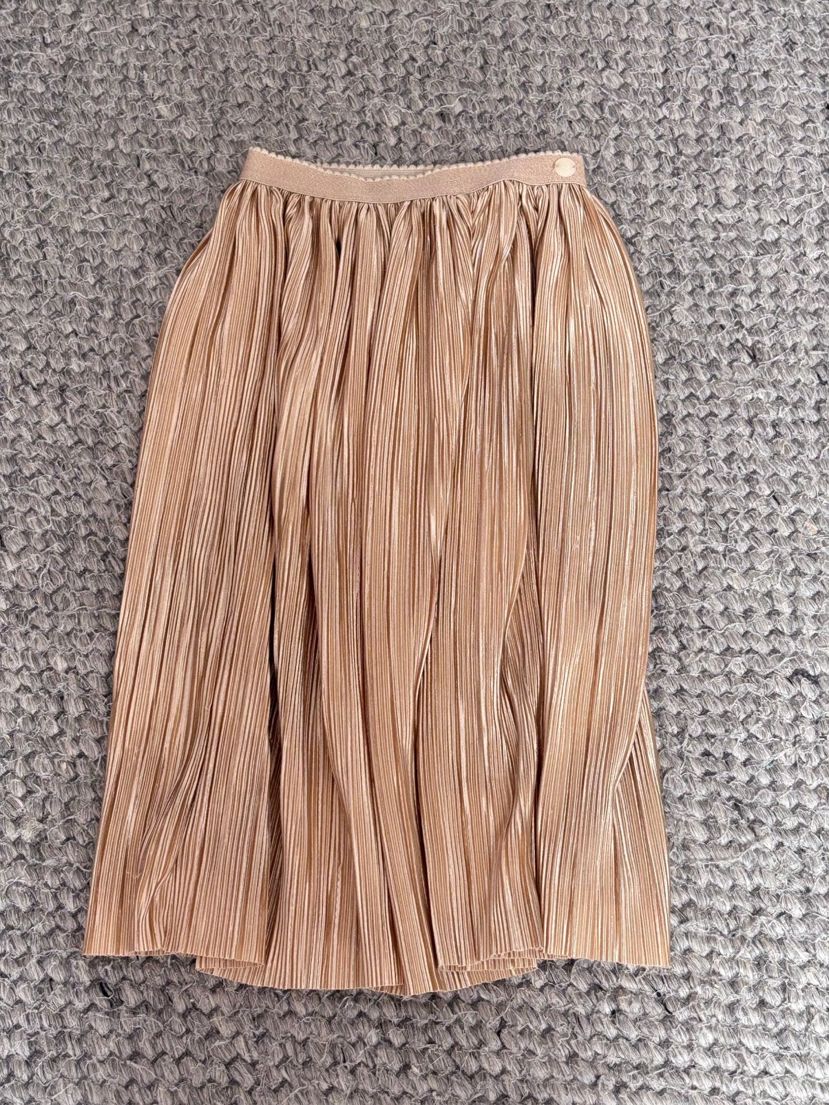 C&A premium lange plissé rok maat 128, goud., Ophalen of Verzenden, Zo goed als nieuw, Meisje, Jurk of Rok
