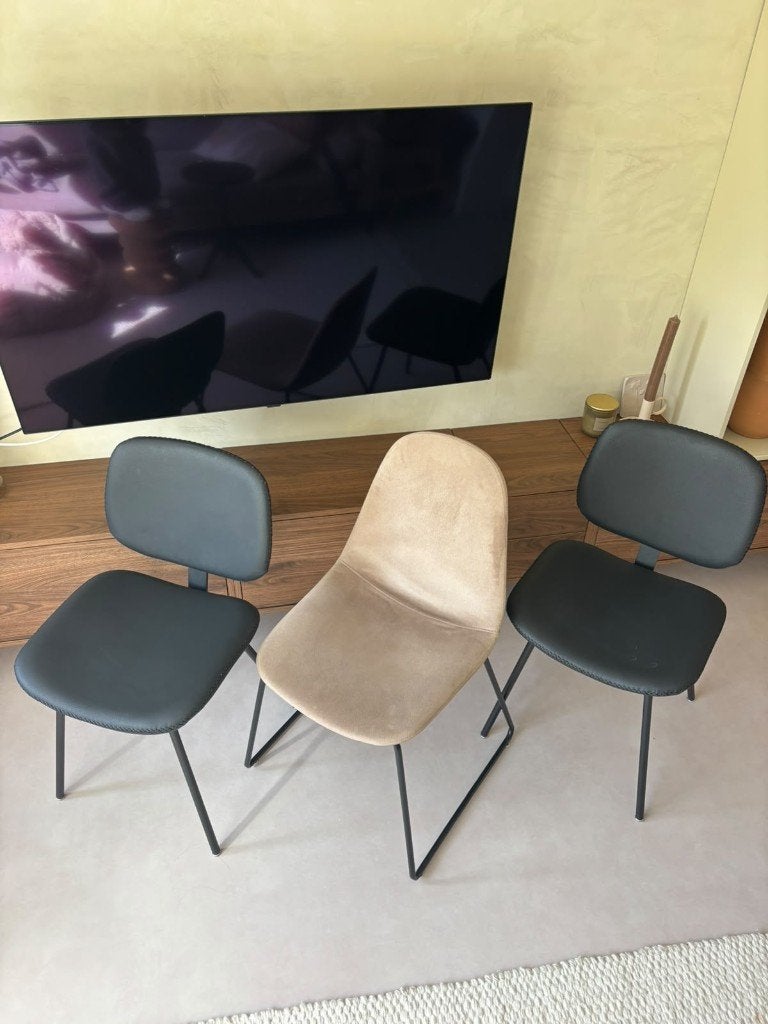 Eettafelstoelen, Ophalen, Gebruikt, Drie, Zwart