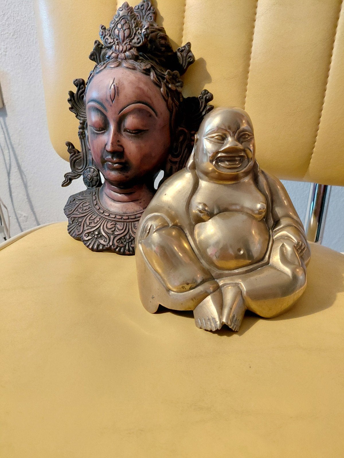 vintage tara masker en messing boedha boeddhisme tibet, Ophalen of Verzenden