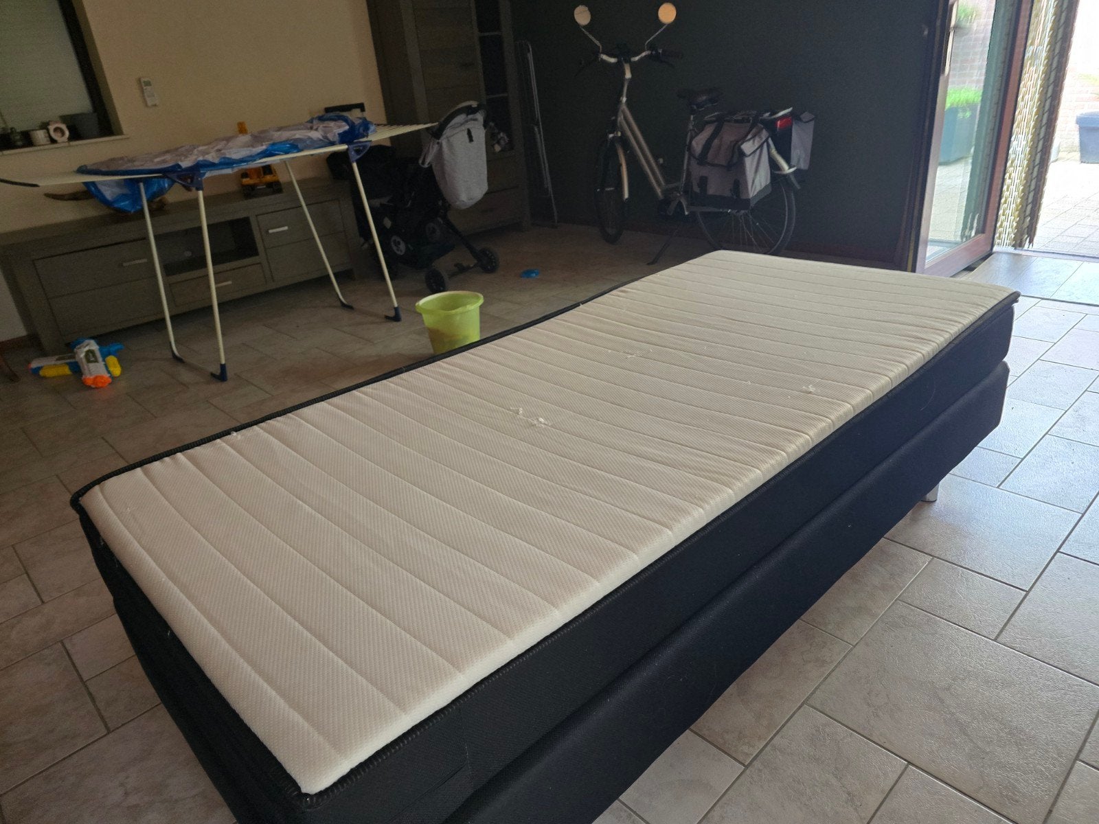 Tk boxspring  200x90, Ophalen, Gebruikt, 90 cm, Eenpersoons