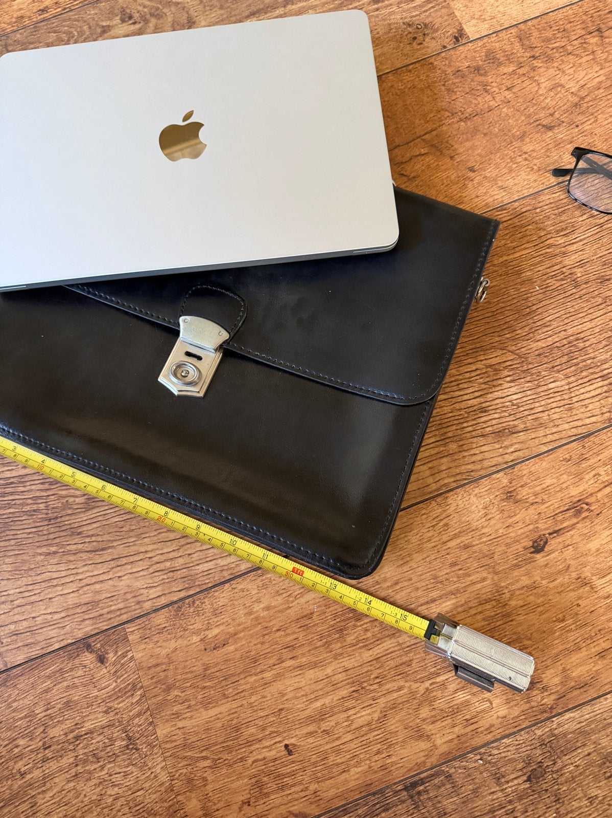 Zwarte Leren Aktetas/Laptoptas - Tijdloos & Praktisch, Ophalen of Verzenden, Zo goed als nieuw
