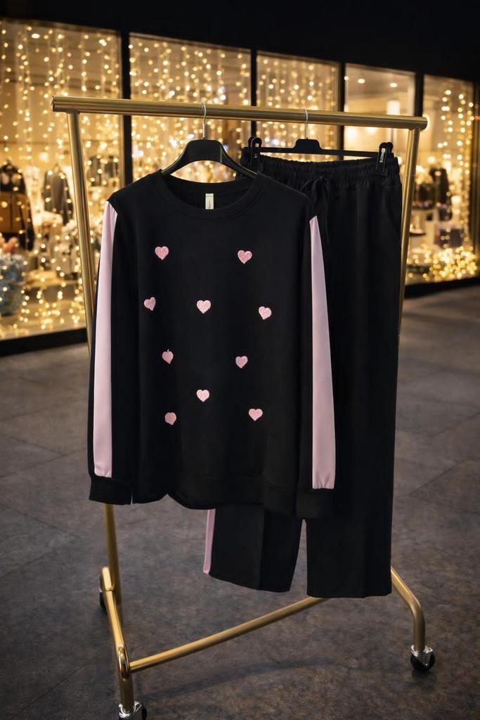 Comfy set sweetheart zwart one size 38-44, H Hindersstraat, Zwart, Pure86krista@hotmail.com, Ophalen of Verzenden