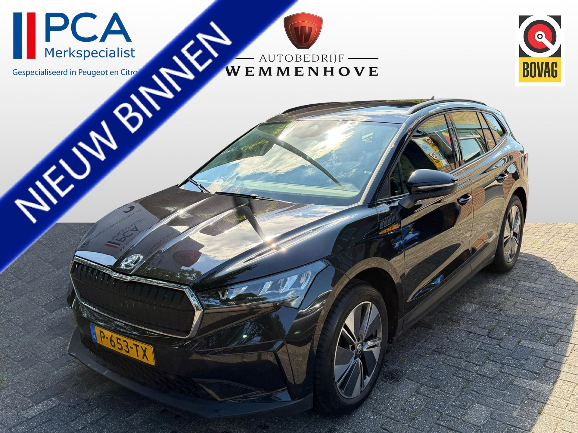 Skoda Enyaq iV 60 (bj 2022, automaat), Achterwielaandrijving, Gebruikt, Zwart, 179 pk