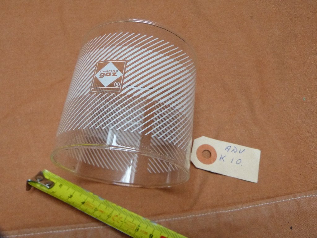 Gordijnglas met Campingaz logo glas in perfecte staat maat M, Ophalen, Zo goed als nieuw