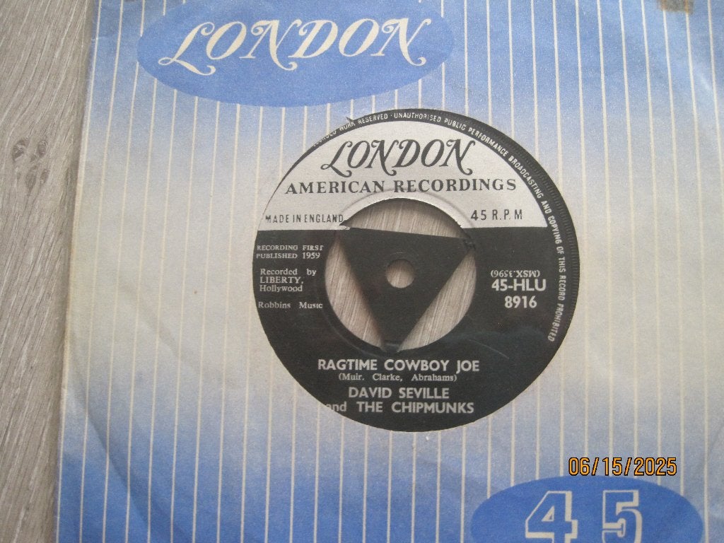 David Seville   -   Ragtime cowboy joe, Originele persing, 7 inch, Ophalen of Verzenden, Zo goed als nieuw