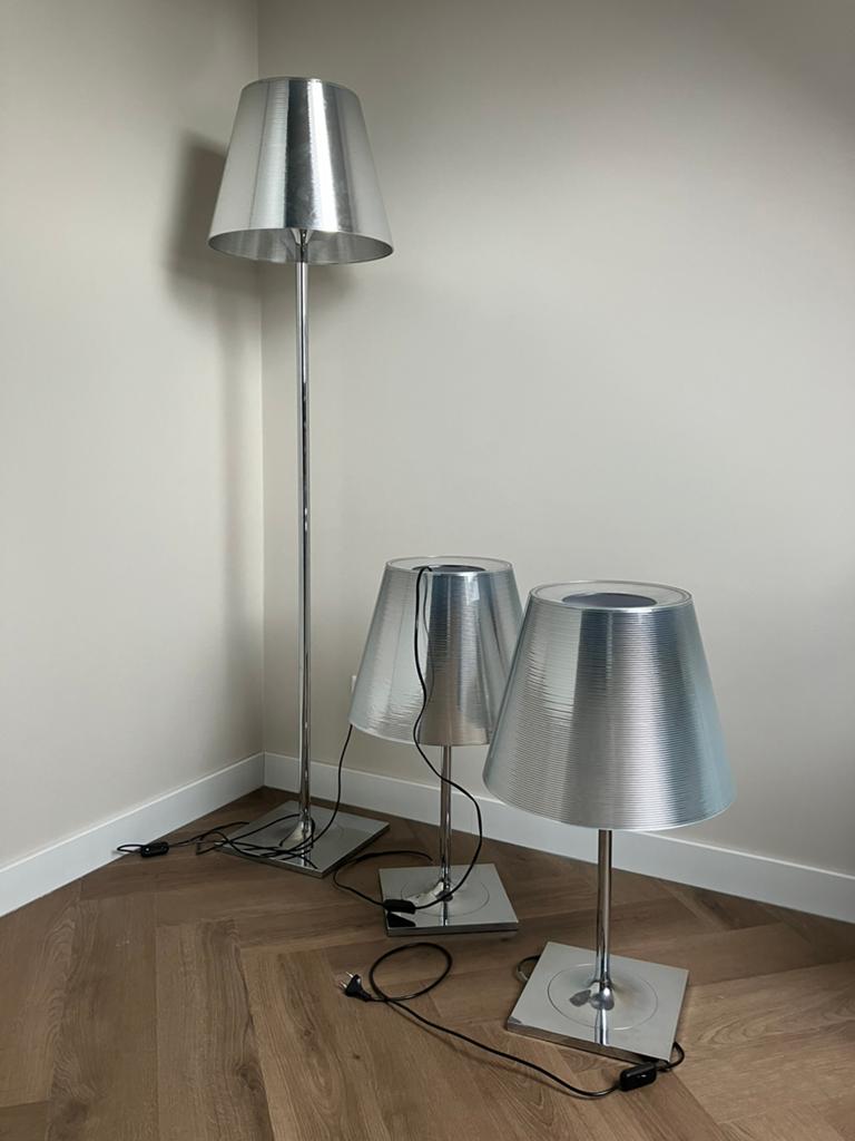 Flos Ktribe Vloerlamp en Tafellampen Zilver, Ophalen, Gebruikt, Metaal, 150 tot 200 cm