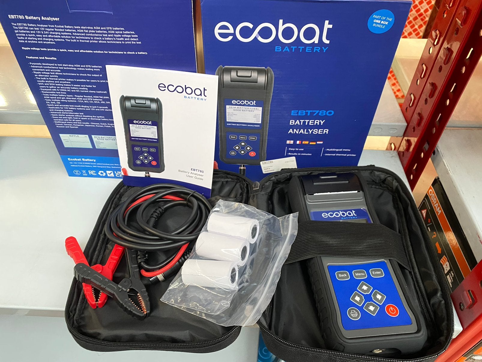 Ecobat accu tester ebt 780 ebt-780 met printer AGM EFB start, 7903AZ, Nieuw, Ophalen of Verzenden, Mduinkerken@jaritechniek.nl