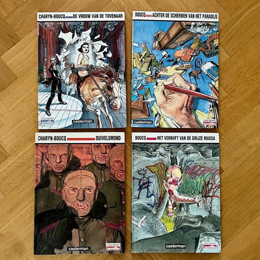 Vier stripboeken uit serie Novellen van Casterman, Meerdere stripboeken, Ophalen of Verzenden, Gelezen