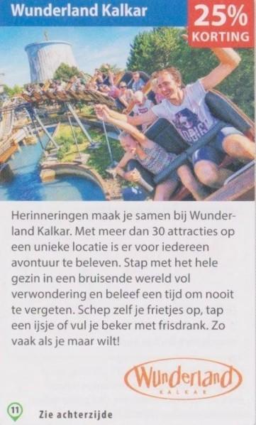 Wunderland Kalkar 25% kortingsbon, Drie personen of meer, Kortingskaart