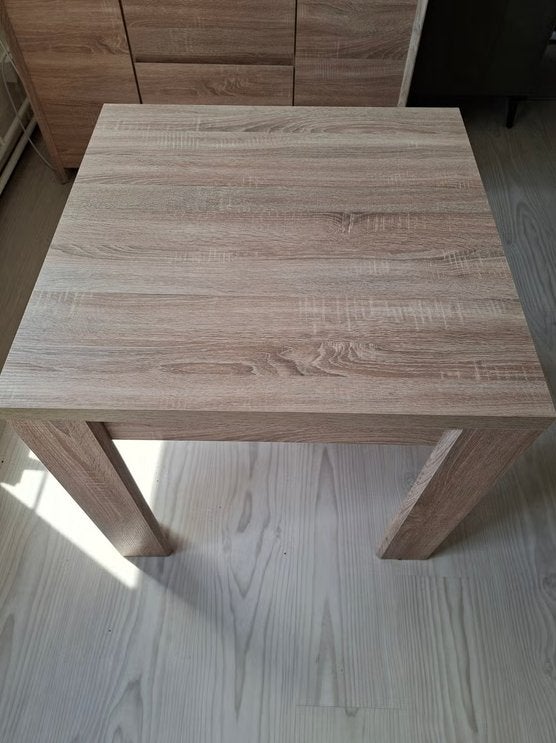 Uitklapbare eettafel Haslund 80x80 / 160, Huis en Inrichting, Tafels | Eettafels, Ophalen, Eikenhout, 50 tot 100 cm, Zo goed als nieuw