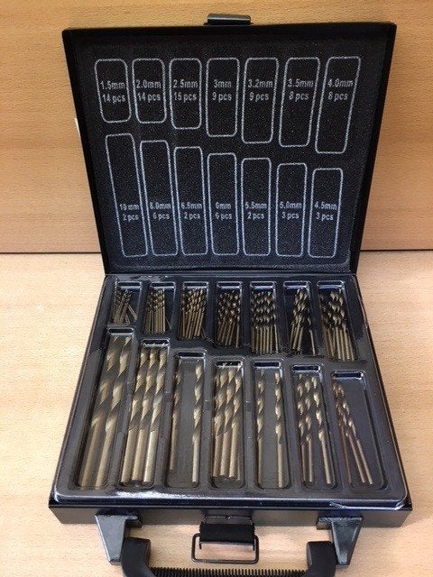 Borenset HSS Cobalt coated 101 dlg., Goud, Eddiys, Espel, Gereedschap of Toebehoren