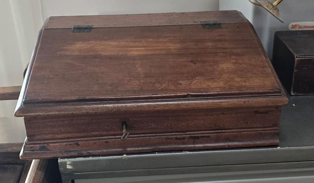Houten schrijfkist, Antiek en Kunst, Ophalen