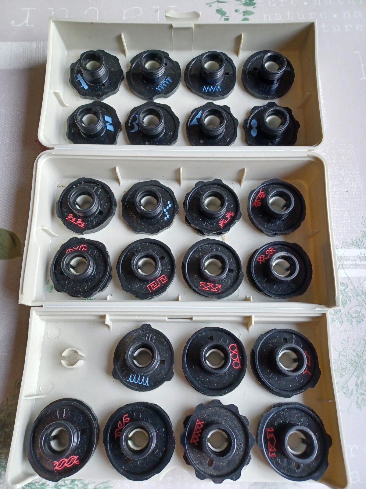 Vintage Riccar naaimachine patroon cam set., Ophalen of Verzenden, Zo goed als nieuw, Naaimachine, Overige merken