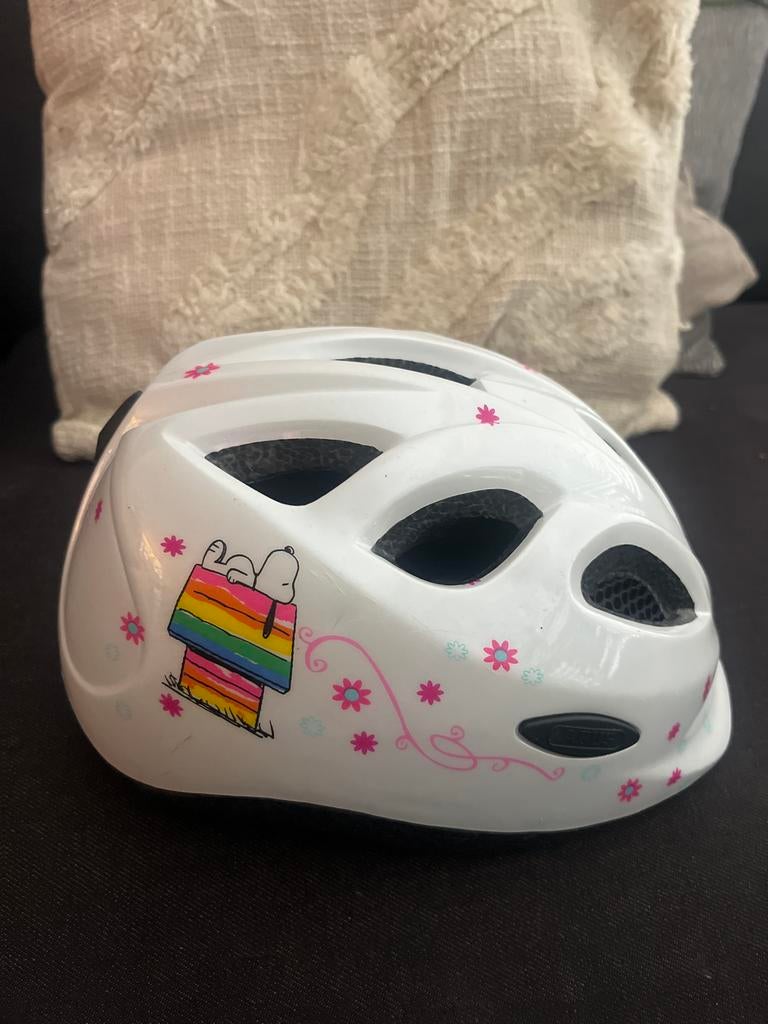 ABUS Fietshelm Kinderen - Snoopy Design, Ophalen, Gebruikt, Overige maten, Meisje