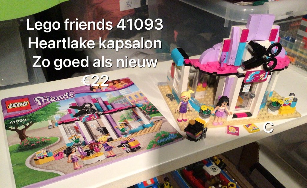 Lego Friends 41093 Heartlake Kapsalon - Zo goed als nieuw, Lego, Friends, Ophalen of Verzenden, Zo goed als nieuw