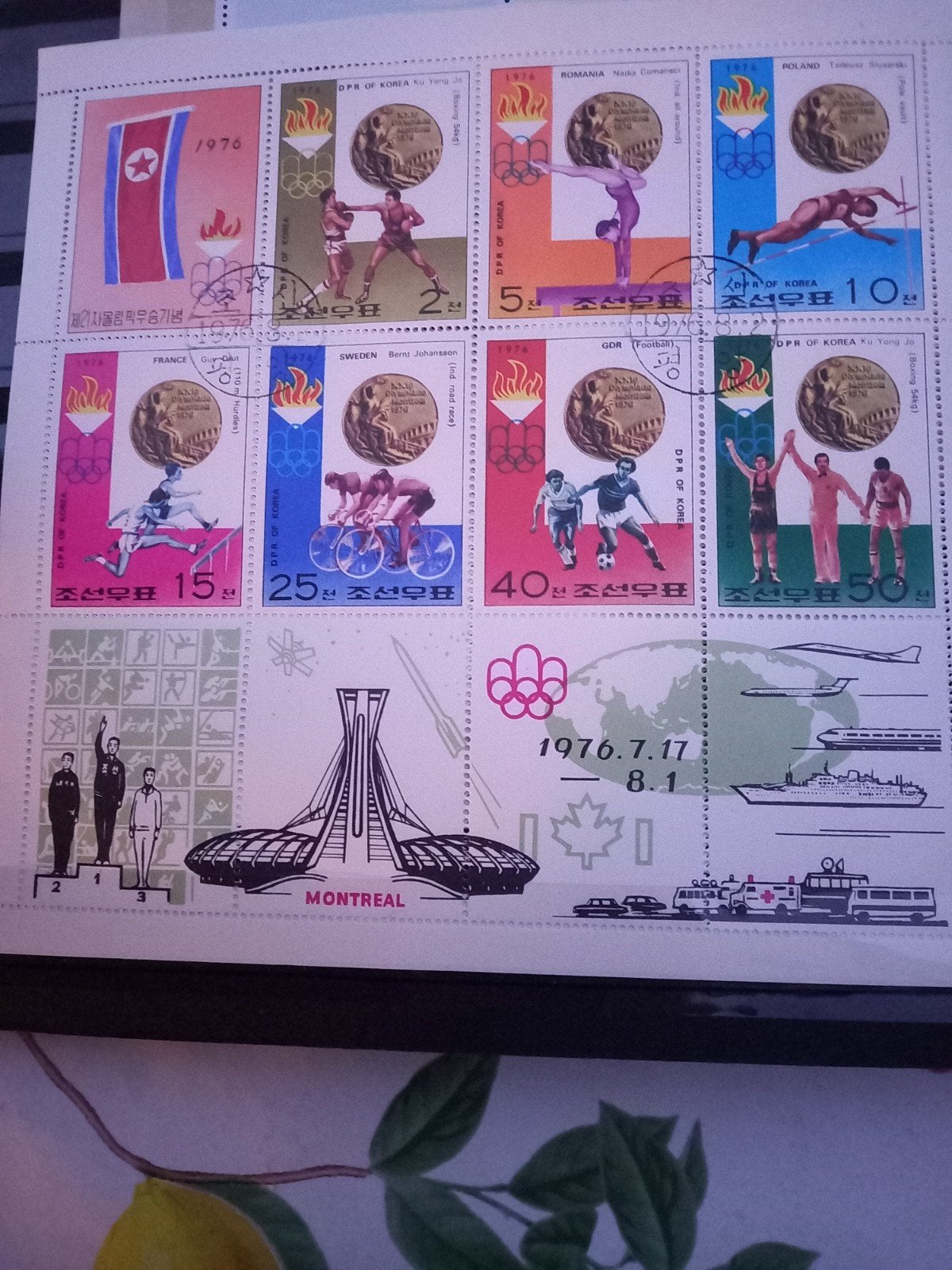 Olympische Spelen 1976 Montreal Postzegels, Postzegels en Munten, Ophalen of Verzenden, Na 1940, Postfris