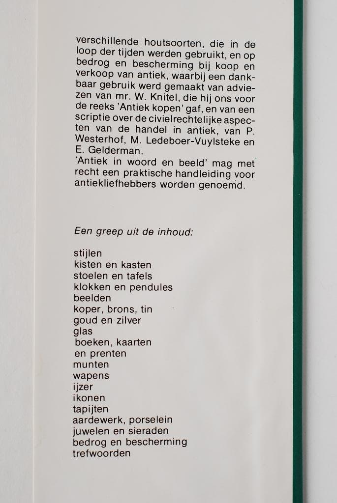 Antiek in woord en beeld (1975), Antiek en Kunst, Antiek | Boeken en Bijbels, Verzenden
