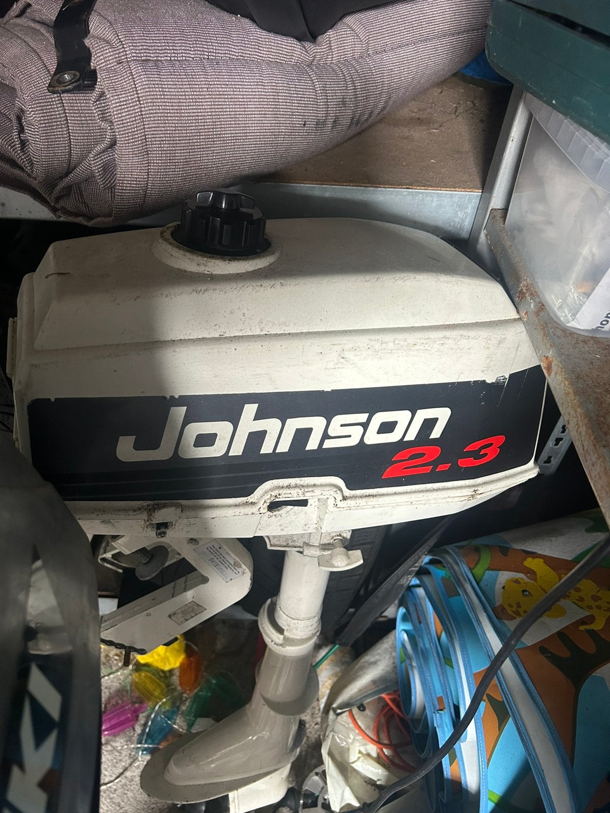 Johnson 2.3pk buitenboordmotor kortstaart, Watersport en Boten, Ophalen, Gebruikt