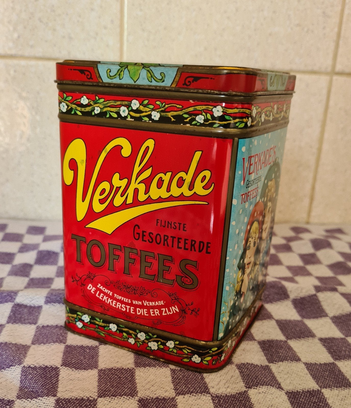 VERKADE, Toffee blik. Unieke uitgave!, Verzamelen, Blikken, Ophalen of Verzenden, Gebruikt, Koek(jes), Verkade