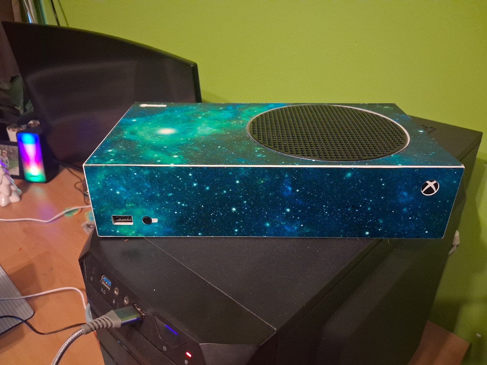 Xbox Series S met unieke galaxy print, Ophalen of Verzenden, Gebruikt, Xbox Series S