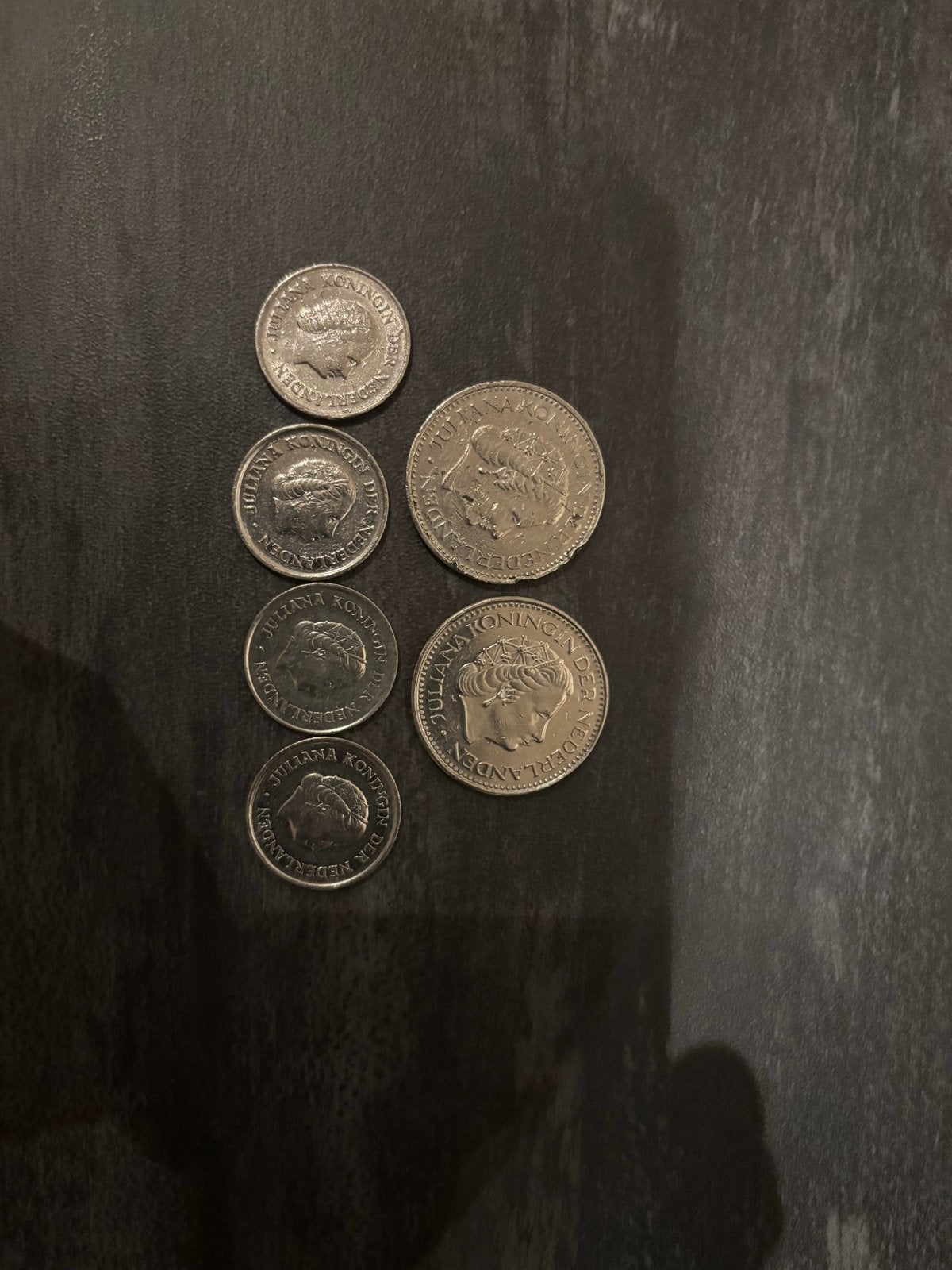Nederlandse gulden munten - 25 cent en 1 Gulden, Postzegels en Munten, Munten | Nederland, Ophalen of Verzenden, Koningin Juliana