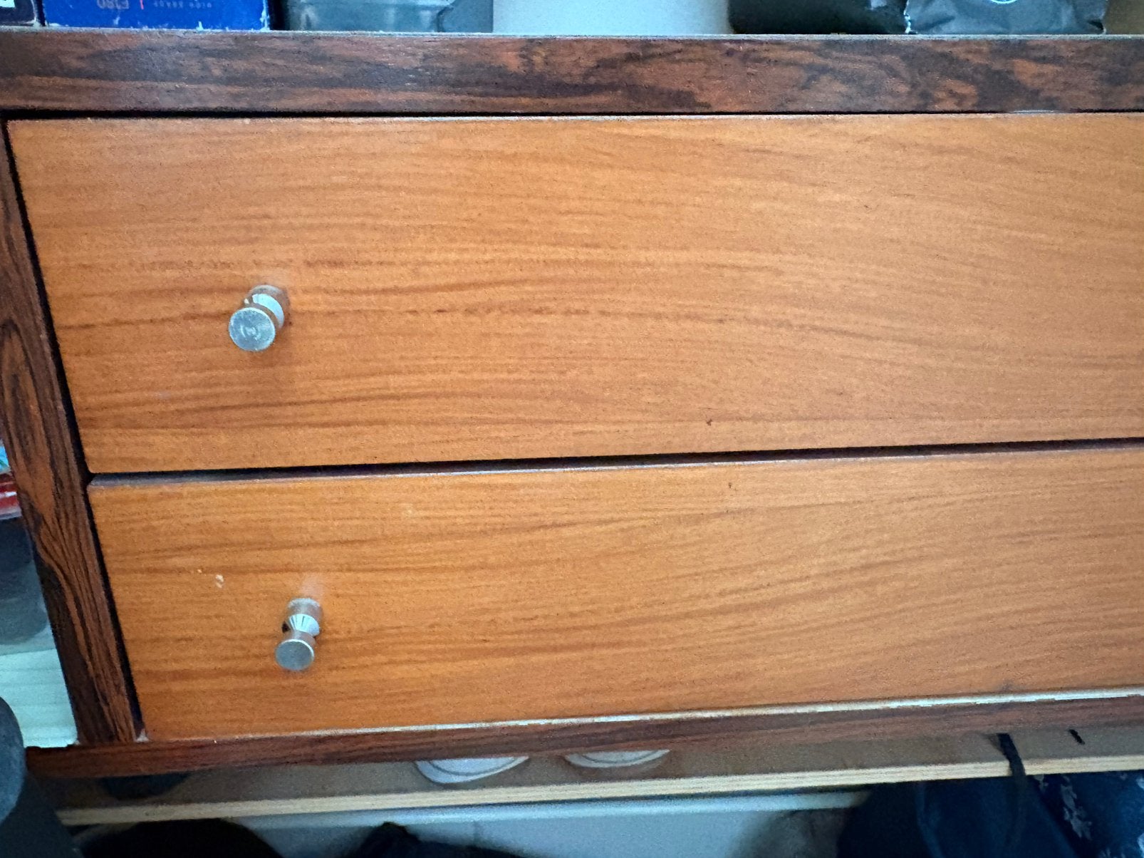 Jaren 70 kast onderdelen, ladeblok en legplanken vintage, Ophalen, Gebruikt