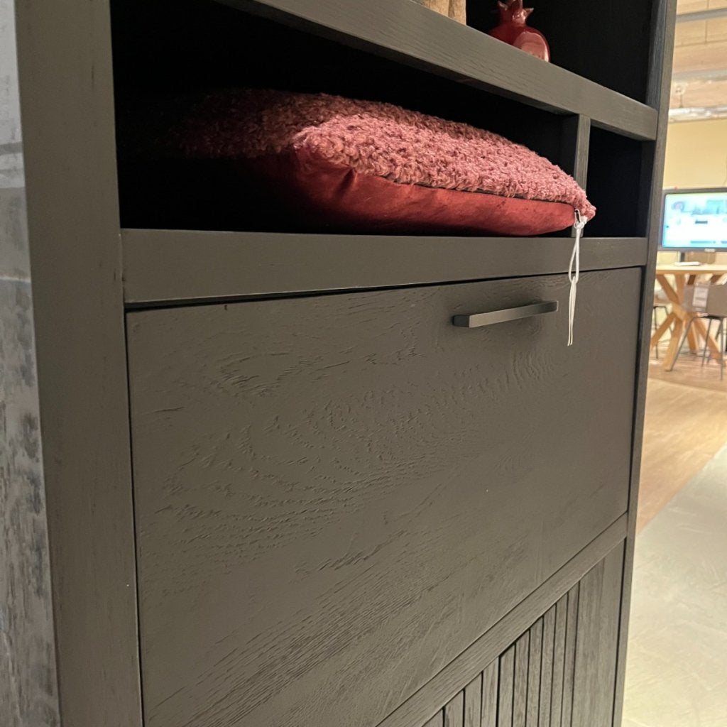Pavie Bergkast 2 Deur 1 Klep 6 Open Vak 100cm Castle Black -, Niet ingevuld, Niet ingevuld, Niet ingevuld