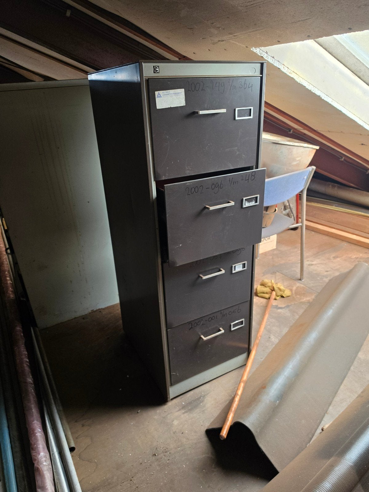 Metalen Archiefkast met 4 Lades - Gebruikt, Ophalen of Verzenden, Gebruikt