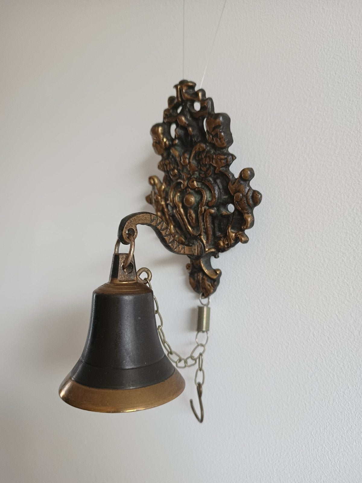 Antieke messing kloosterbel, bediendenbel, Antiek en Kunst, Verzenden