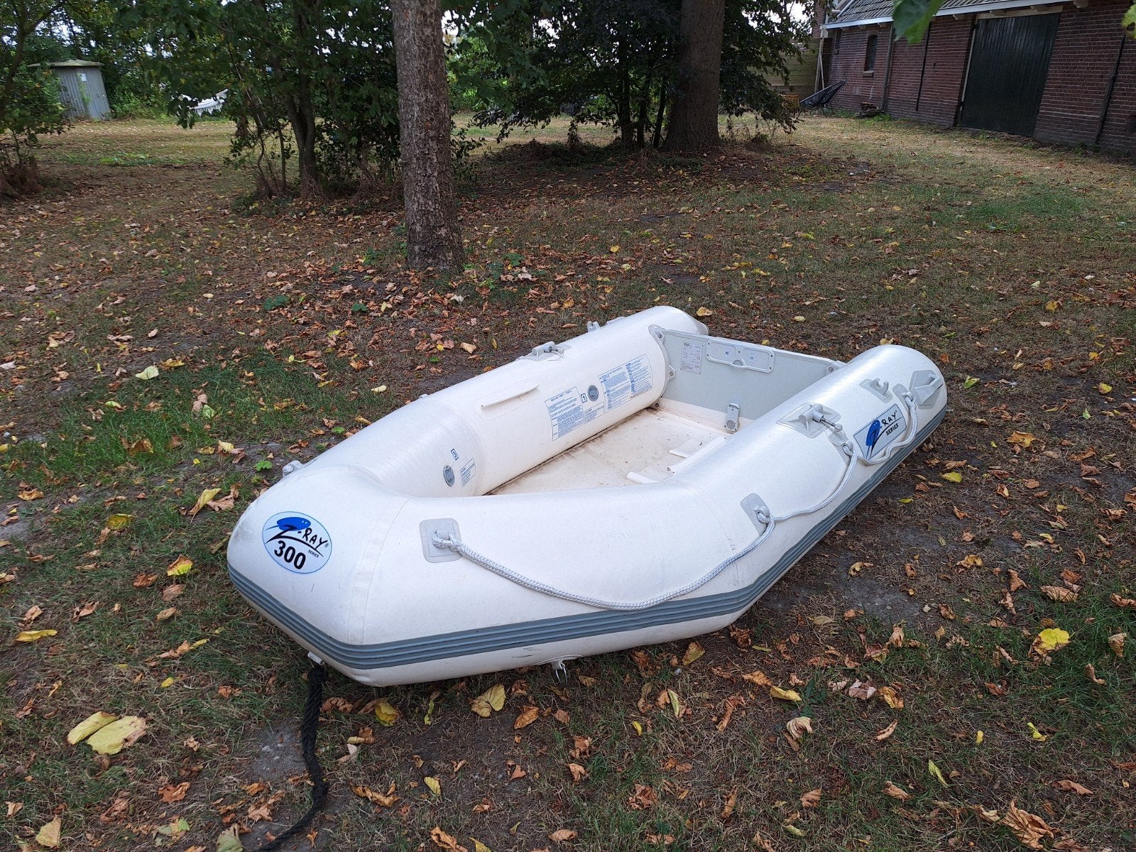 opblaasboot met houten inlegbodem, Watersport en Boten, Kano's, Ophalen of Verzenden, Zo goed als nieuw, Twee personen, Overige typen