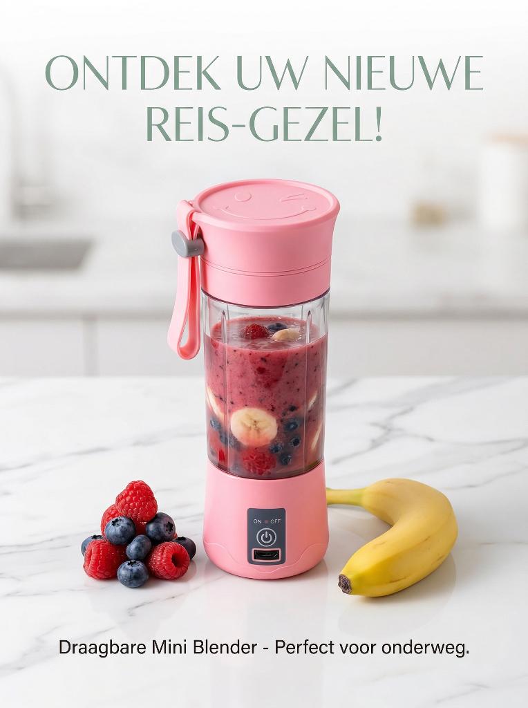 Draagbare mini blender - Portable blender, Ophalen of Verzenden, Nieuw, Blender to go