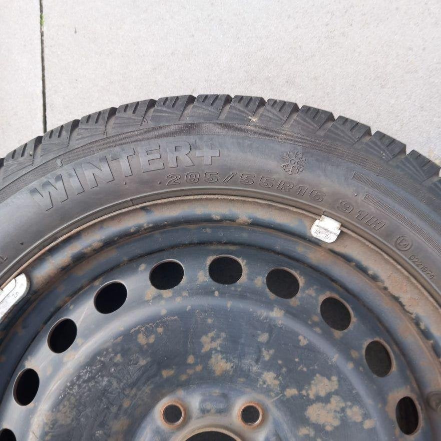 4 Winterbanden + Velg  IS - W 91 H 205/55 R16, Ophalen, Gebruikt