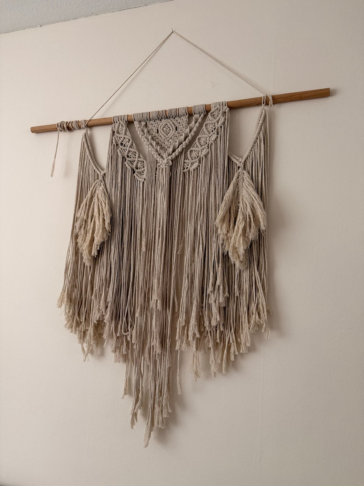 Handgemaakte Macramé Wandhanger - Boho Stijl, Textiel, Zo goed als nieuw, Handgemaakt, Ophalen