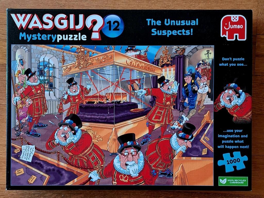 Wasgij mystery nr.12 1000st Kroonjuwelen, Ophalen, 500 t/m 1500 stukjes, Zo goed als nieuw
