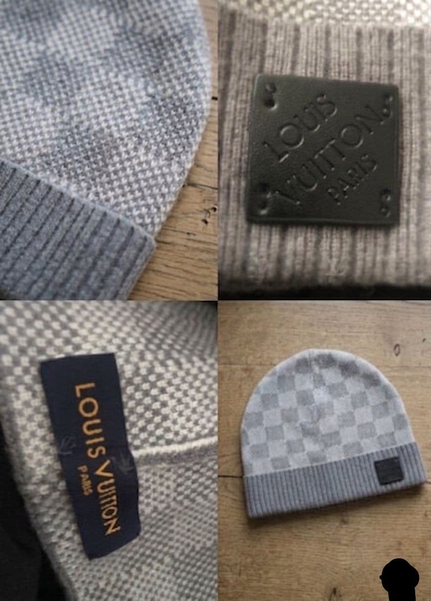 Grijze Petit Damier Beanir [one size], Maat 38/40 (M), Ophalen of Verzenden, Muts, Louis Vuitton