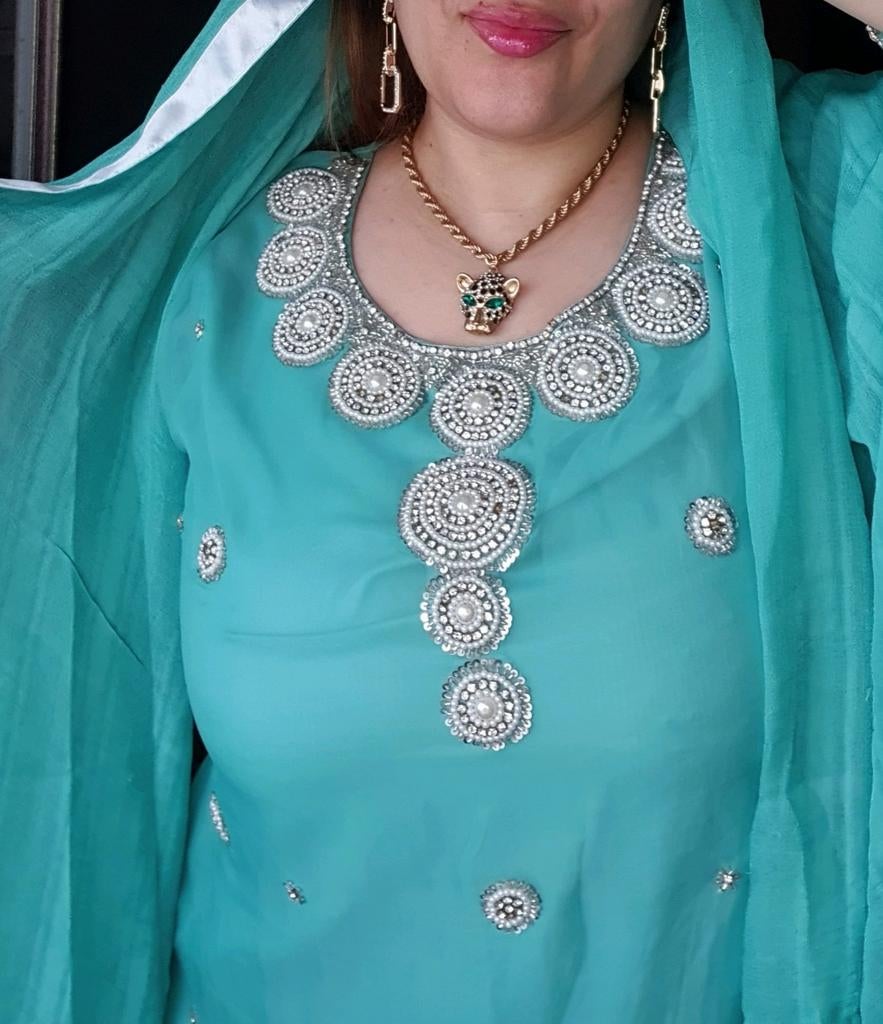 Feest jurk Pakistaanse stijl maat M, Kleding | Dames, Ophalen of Verzenden, Zo goed als nieuw, Overige typen