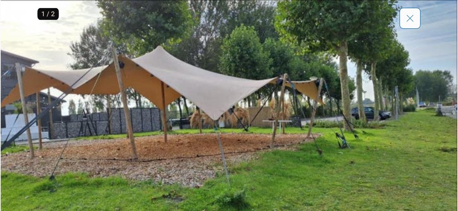 Stretchtent te huur voor de LAAGSTE PRIJS !, Ophalen, Opvouwbaar, Overige typen, 6 meter of meer