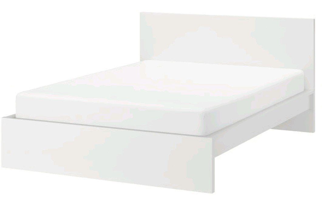 Malm bed 160x200 wit ikea, Huis en Inrichting, Slaapkamer | Bedden, Ophalen, Wit, Tweepersoons, Zo goed als nieuw