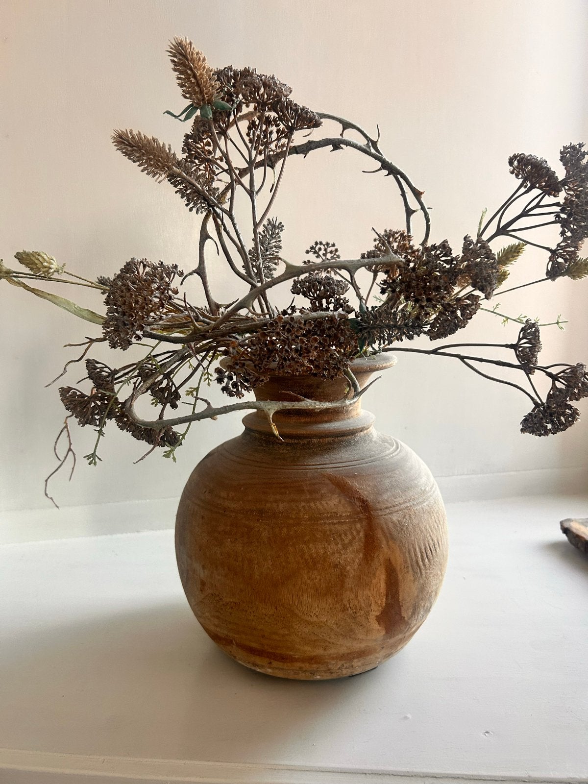 Decoratieve houten vaas, Ophalen