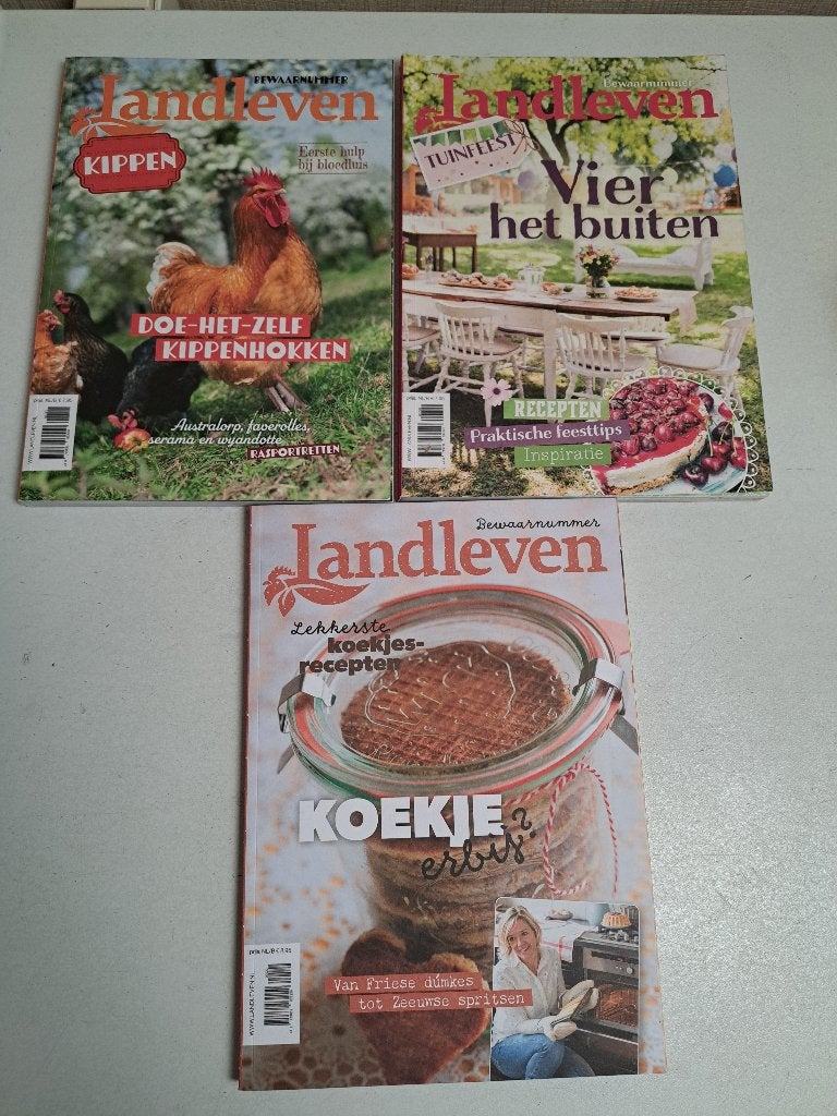 3 x landleven bewaarnummer z.g.a.n., Boeken, Tijdschriften en Kranten, Ophalen of Verzenden, Muziek, Film of Tv